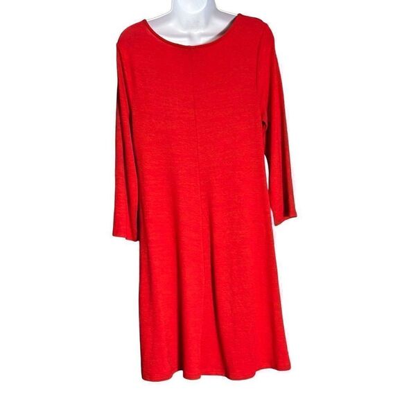 Apt.9 Women Scoop Neck Red Long Sleeve Loose Long Dress Size M - Picture 2 of 7